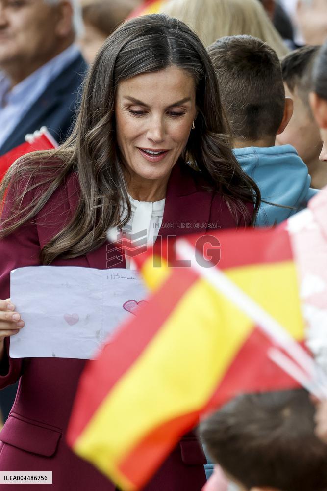 Royals At The 1200th Anniversary Of The Charter of Branosera - Spain
