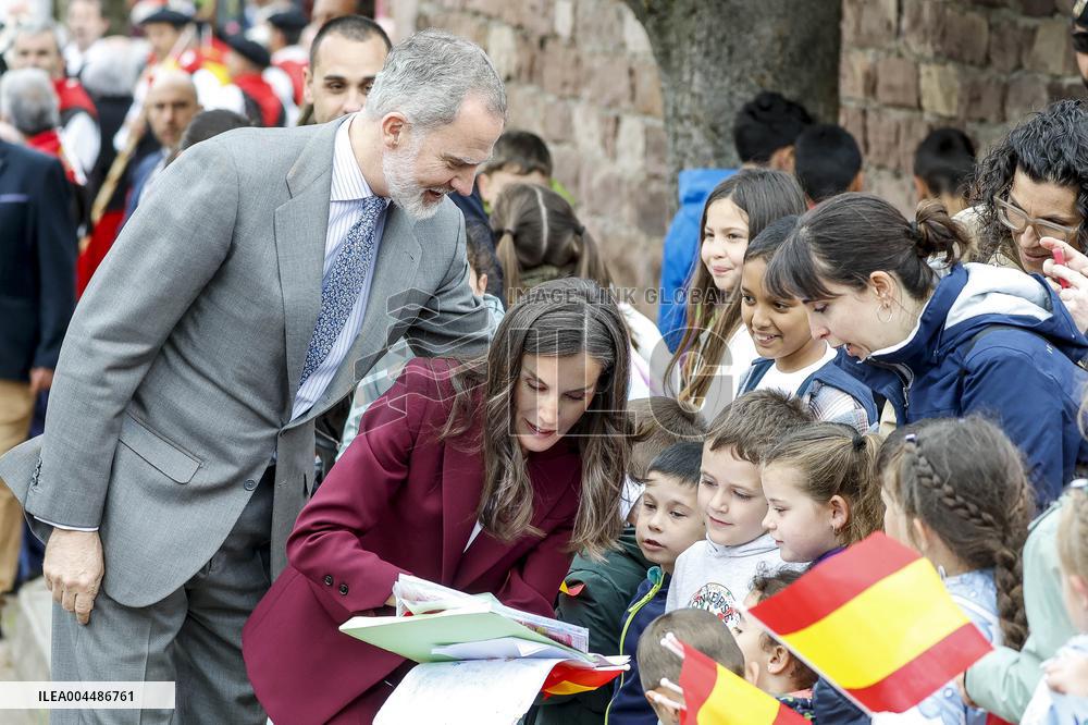 Royals At The 1200th Anniversary Of The Charter of Branosera - Spain