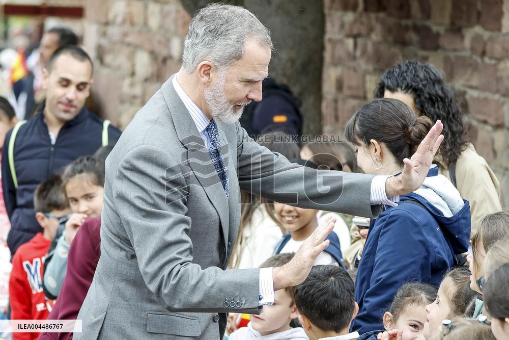 Royals At The 1200th Anniversary Of The Charter of Branosera - Spain
