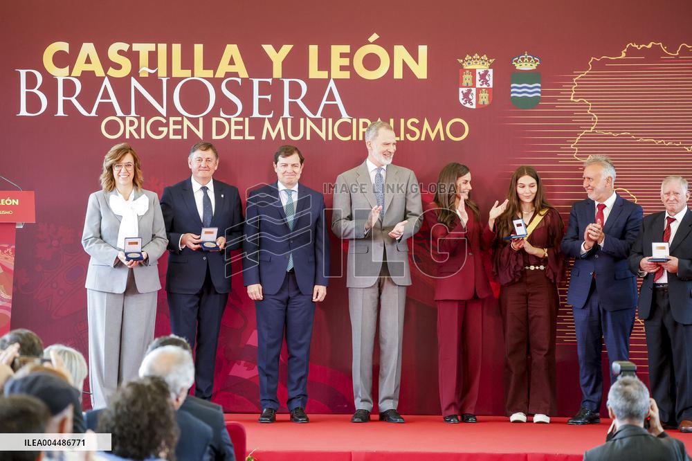 Royals At The 1200th Anniversary Of The Charter of Branosera - Spain