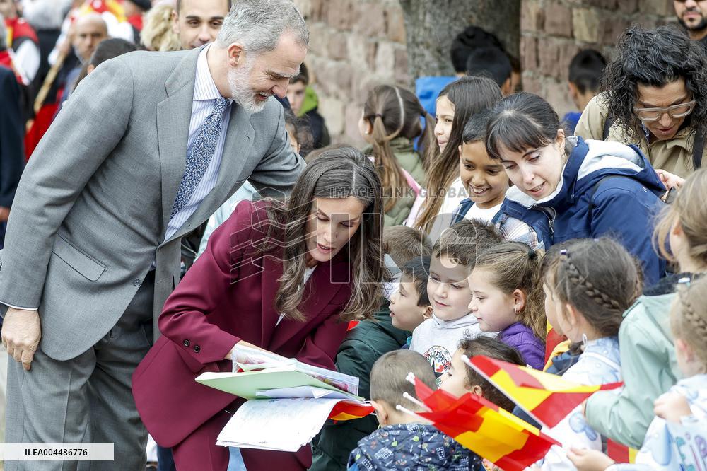 Royals At The 1200th Anniversary Of The Charter of Branosera - Spain