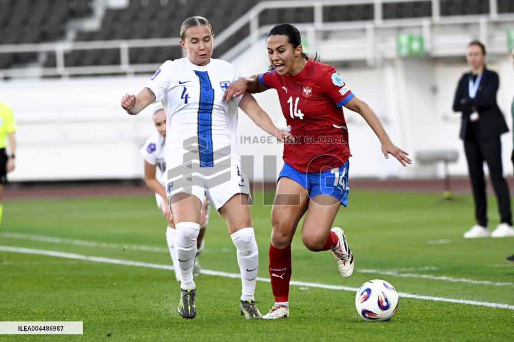 Jalkapallo: Suomi päättää naisten Kansojen liigan Serbiaa vastaan Helsingissä klo 20