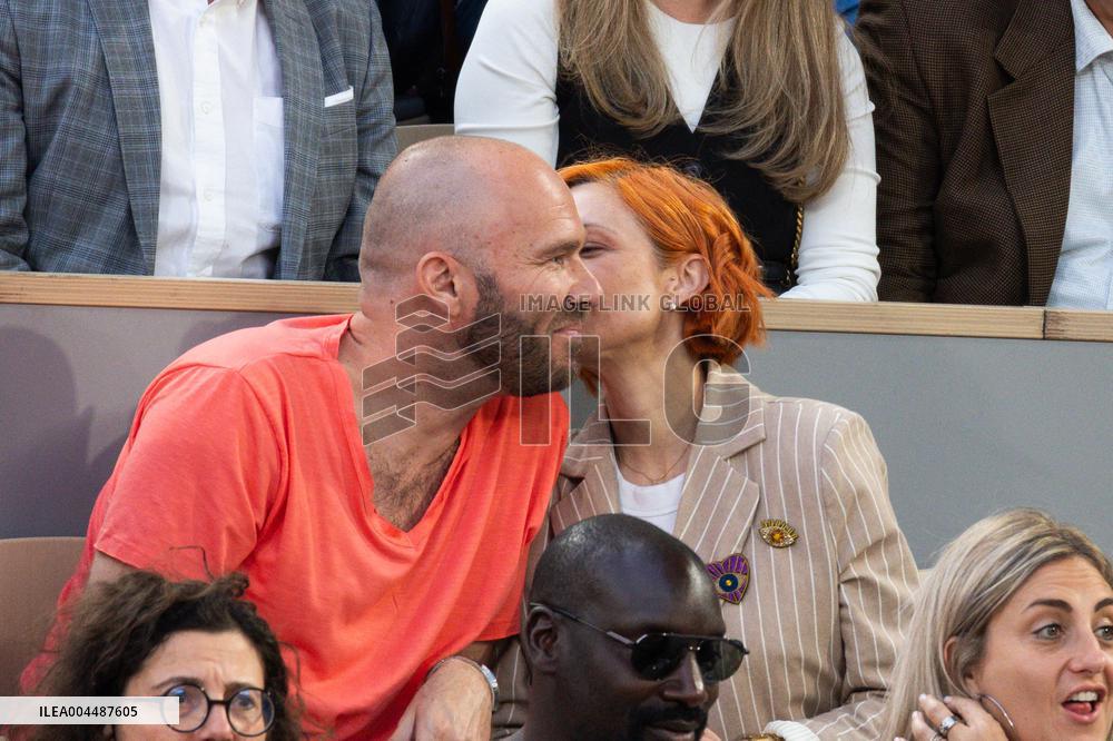 2025 French Open - Celebrities In Stands Night 10 NB