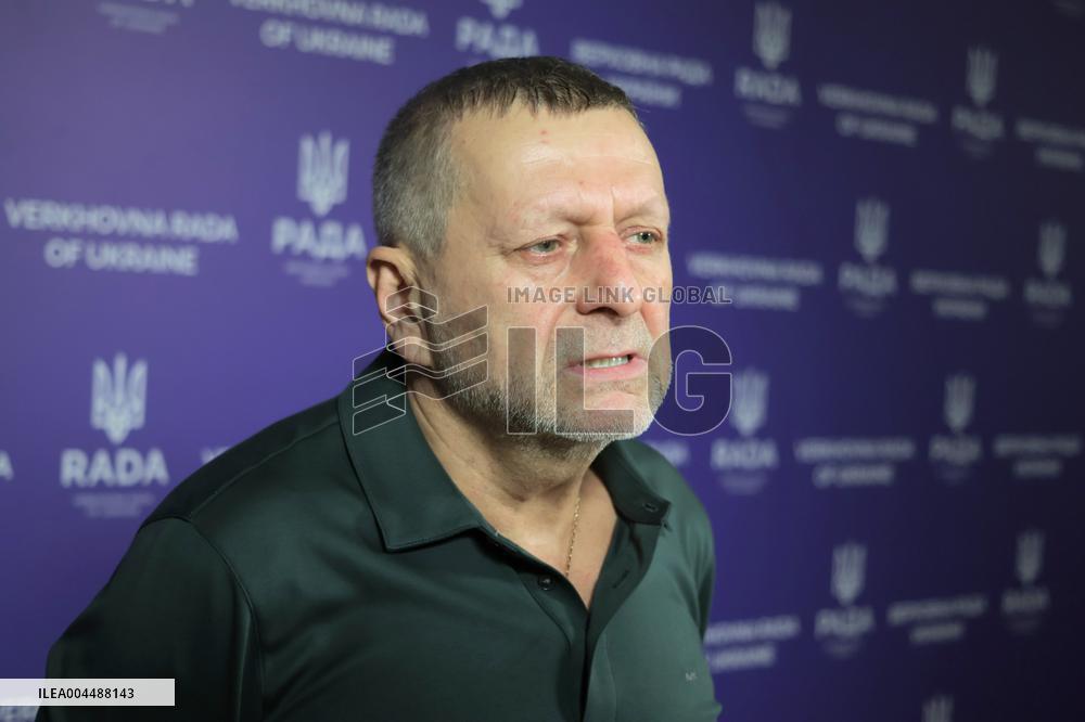 Briefing of Ukrainian MP Akhtem Chyihoz in Kyiv
