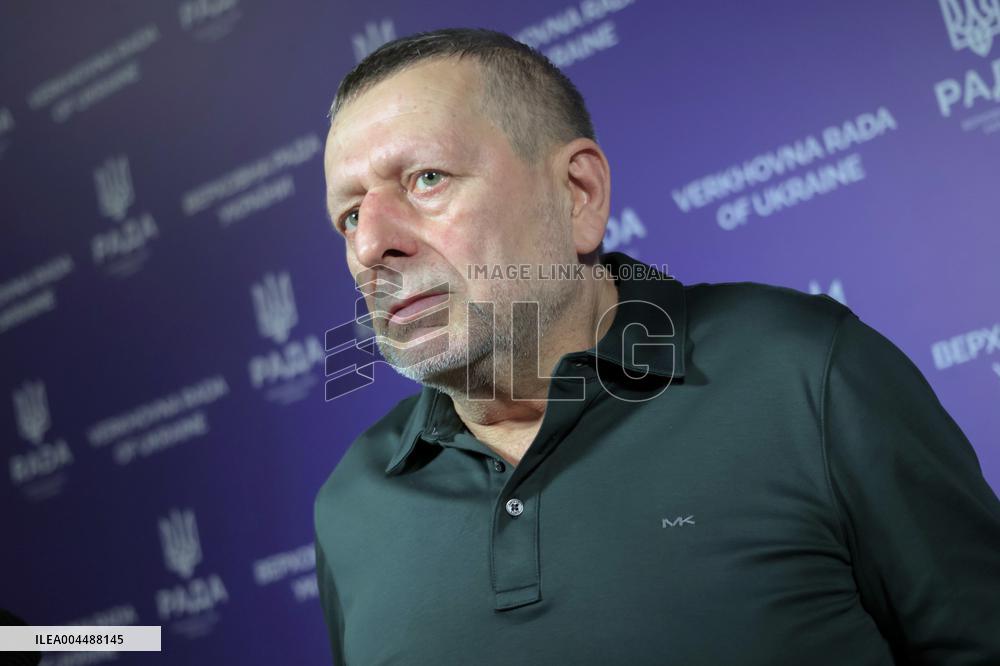 Briefing of Ukrainian MP Akhtem Chyihoz in Kyiv