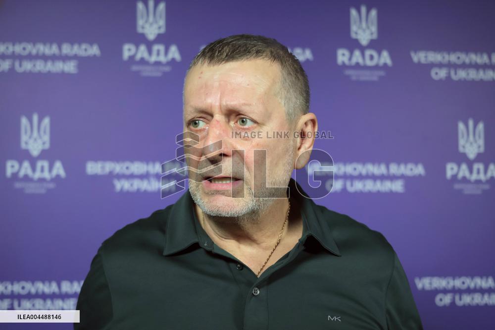 Briefing of Ukrainian MP Akhtem Chyihoz in Kyiv