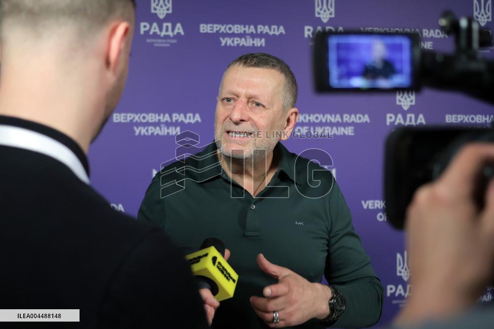 Briefing of Ukrainian MP Akhtem Chyihoz in Kyiv