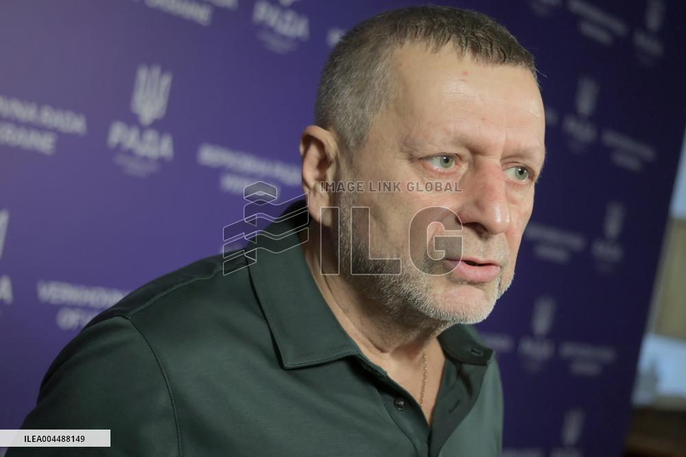 Briefing of Ukrainian MP Akhtem Chyihoz in Kyiv