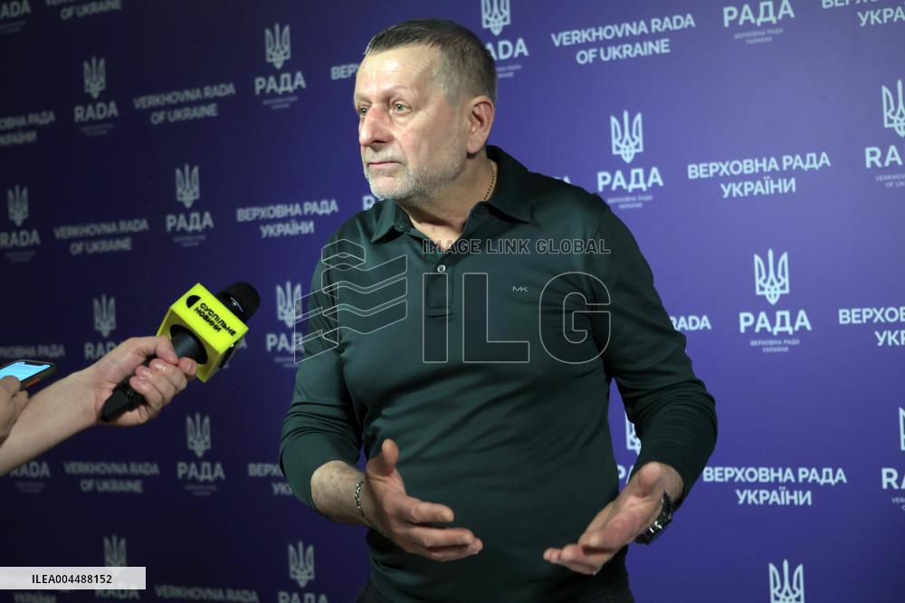 Briefing of Ukrainian MP Akhtem Chyihoz in Kyiv