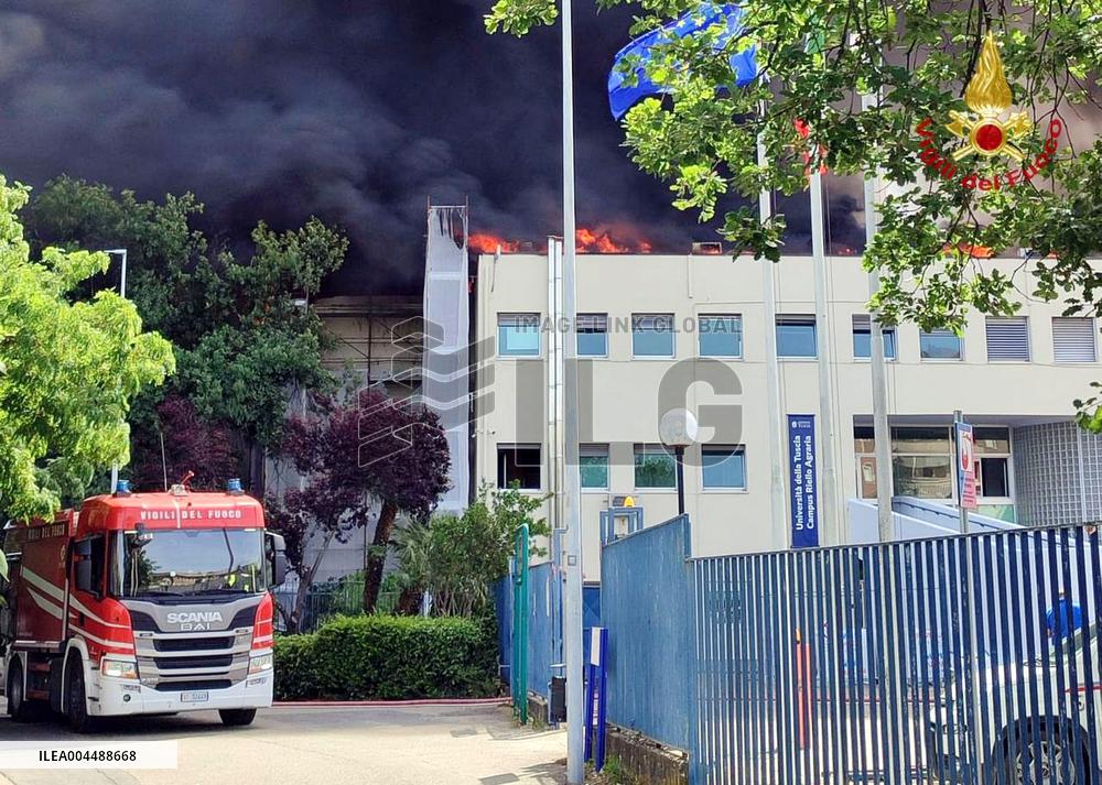 The Viterbo Faculty of Agriculture on Fire - Italy