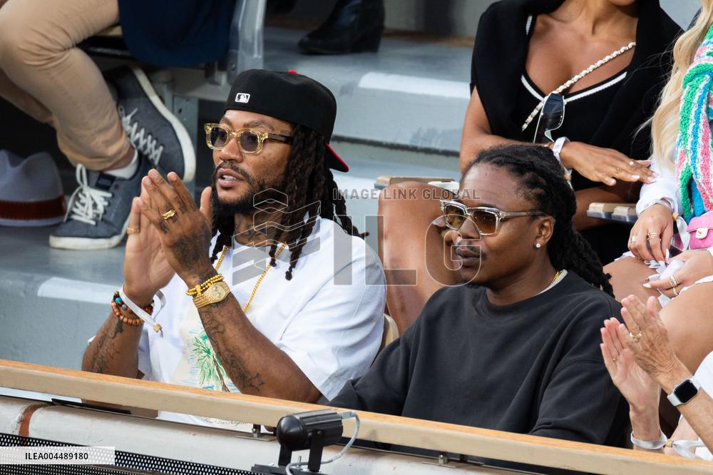 2025 French Open - Celebrities In Stands Night 10 NB
