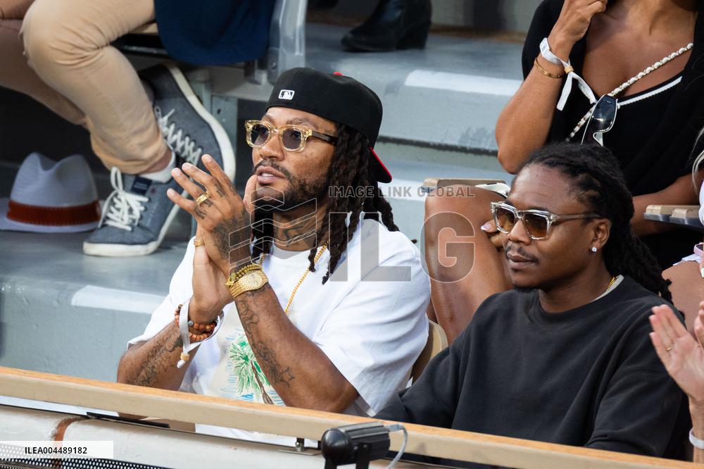 2025 French Open - Celebrities In Stands Night 10 NB