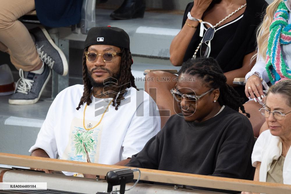 2025 French Open - Celebrities In Stands Night 10 NB