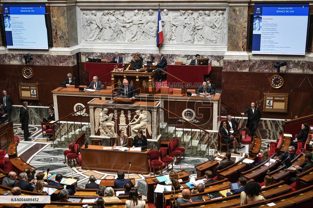 Speeches before a Motion de censure vote at the National Assembly FA