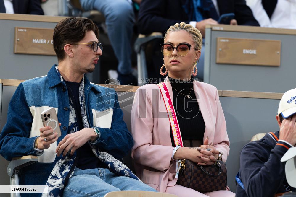 2025 French Open - Celebrities In Stands Night 11 NB
