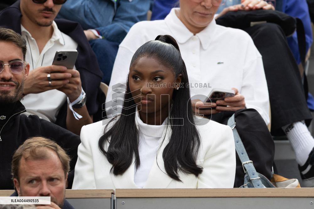 2025 French Open - Celebrities In Stands Night 11 NB