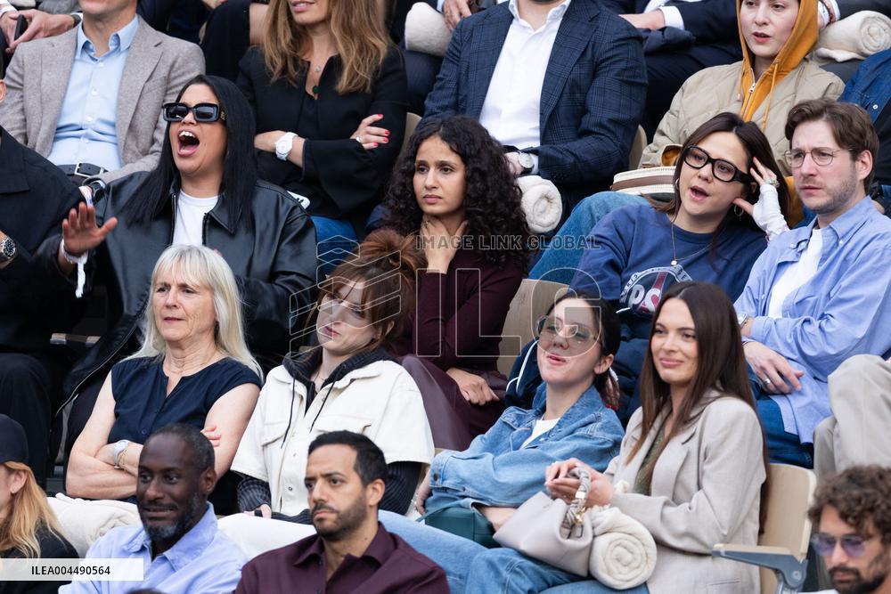 2025 French Open - Celebrities In Stands Night 11 NB