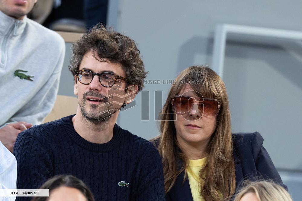 2025 French Open - Celebrities In Stands Night 11 NB