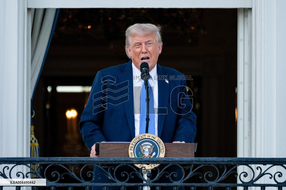 President Trump At A Summer Soiree On The South Lawn Of The White House - DC