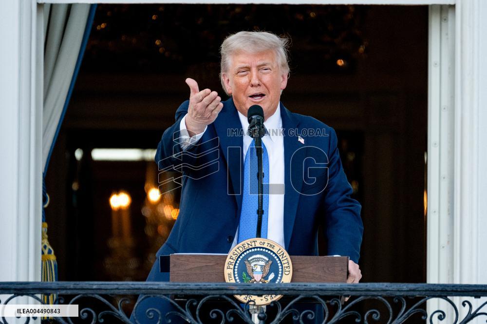 President Trump At A Summer Soiree On The South Lawn Of The White House - DC