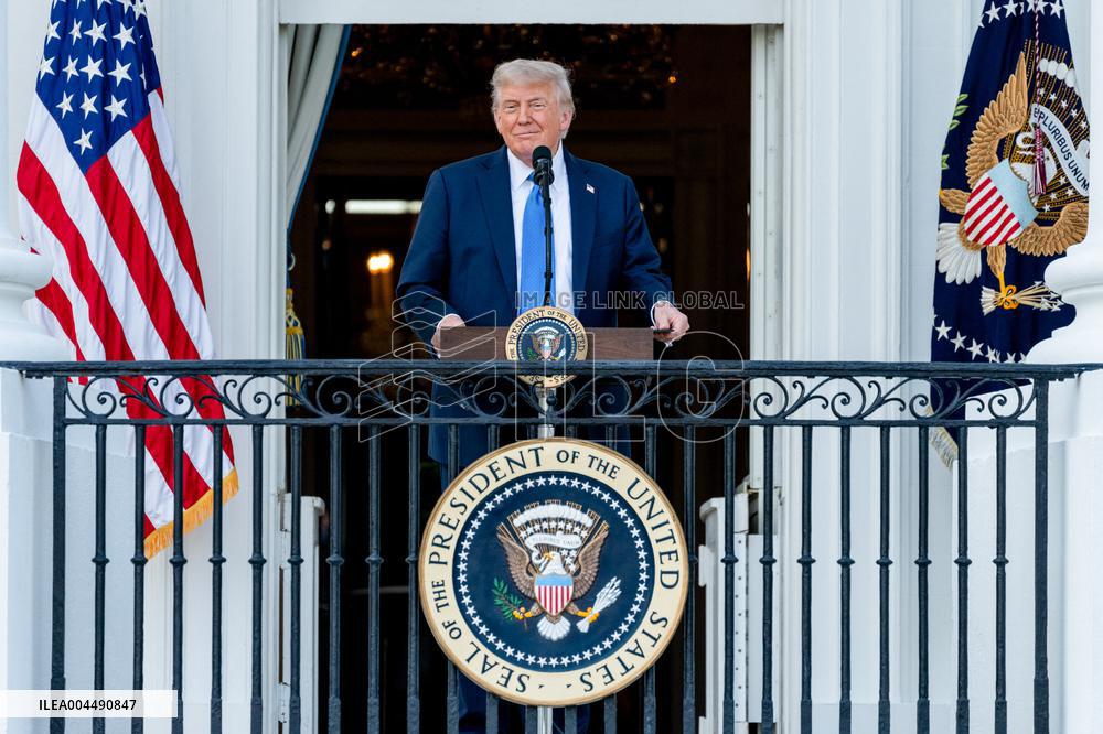 President Trump At A Summer Soiree On The South Lawn Of The White House - DC