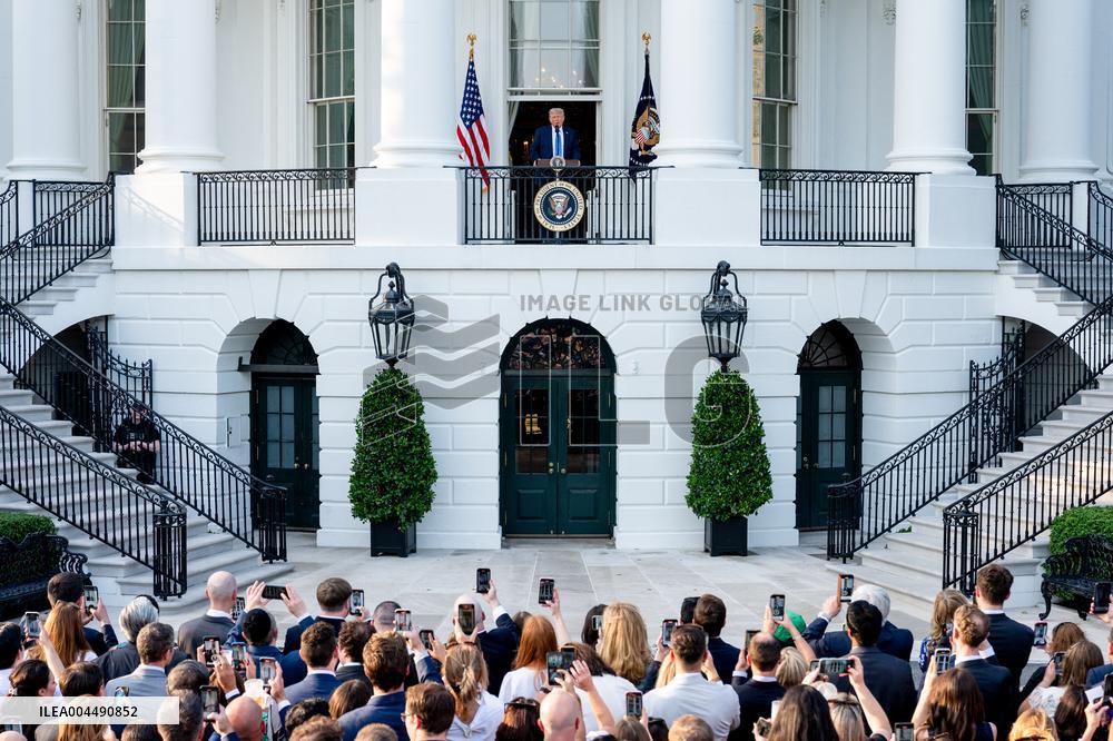 President Trump At A Summer Soiree On The South Lawn Of The White House - DC