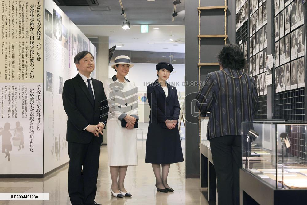 Emperor visits Okinawa museum for victims of Tsushima-Maru incident