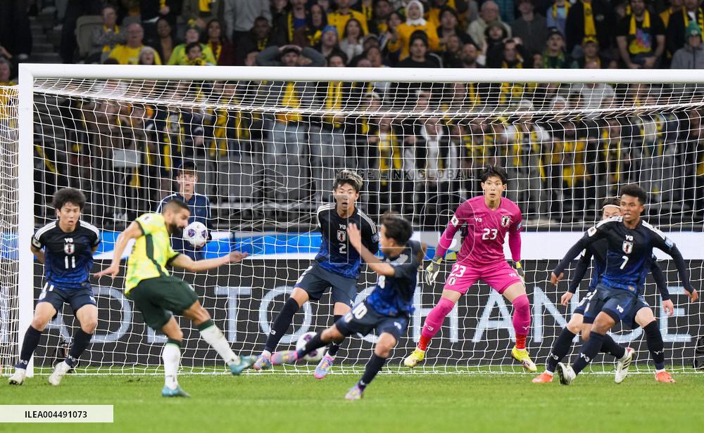 Football: World Cup qualifier between Japan and Australia