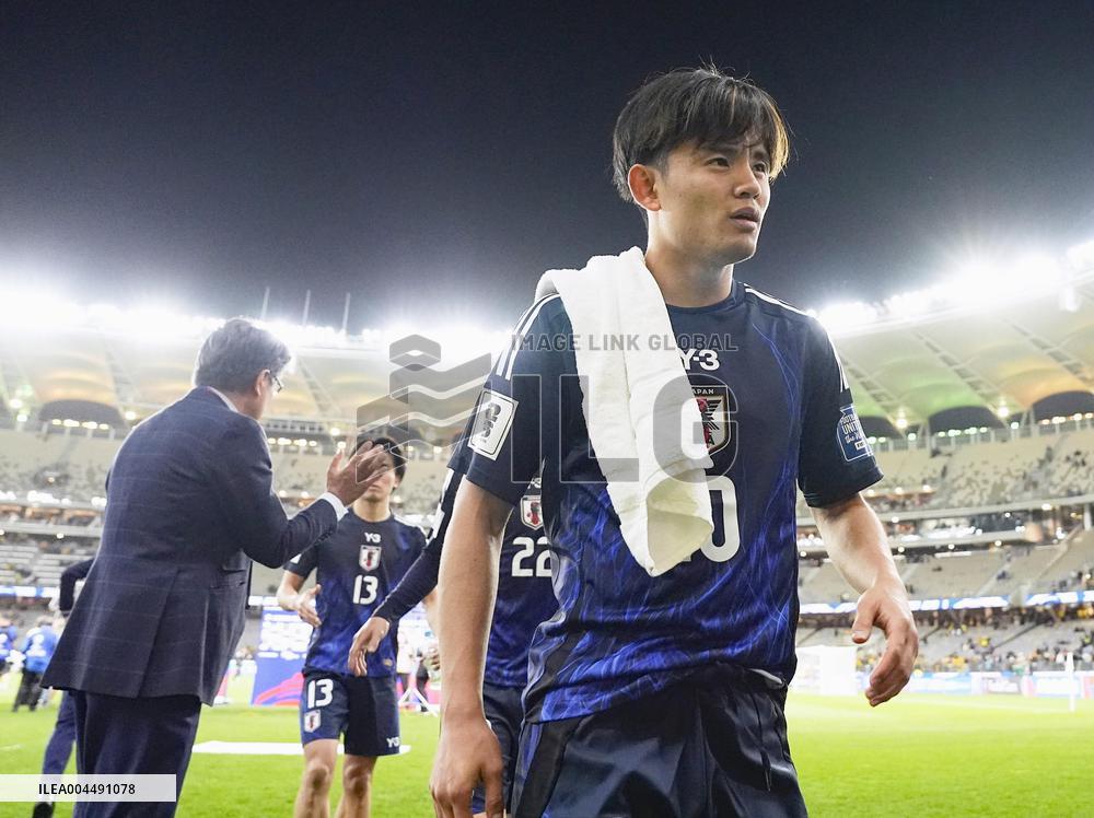 Football: World Cup qualifier between Japan and Australia
