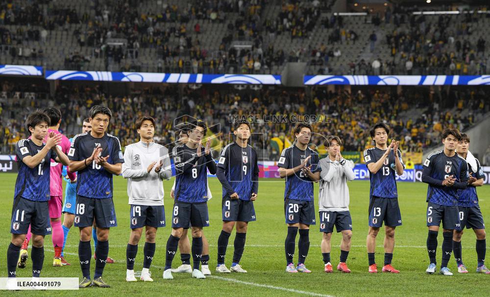 Football: World Cup qualifier between Japan and Australia