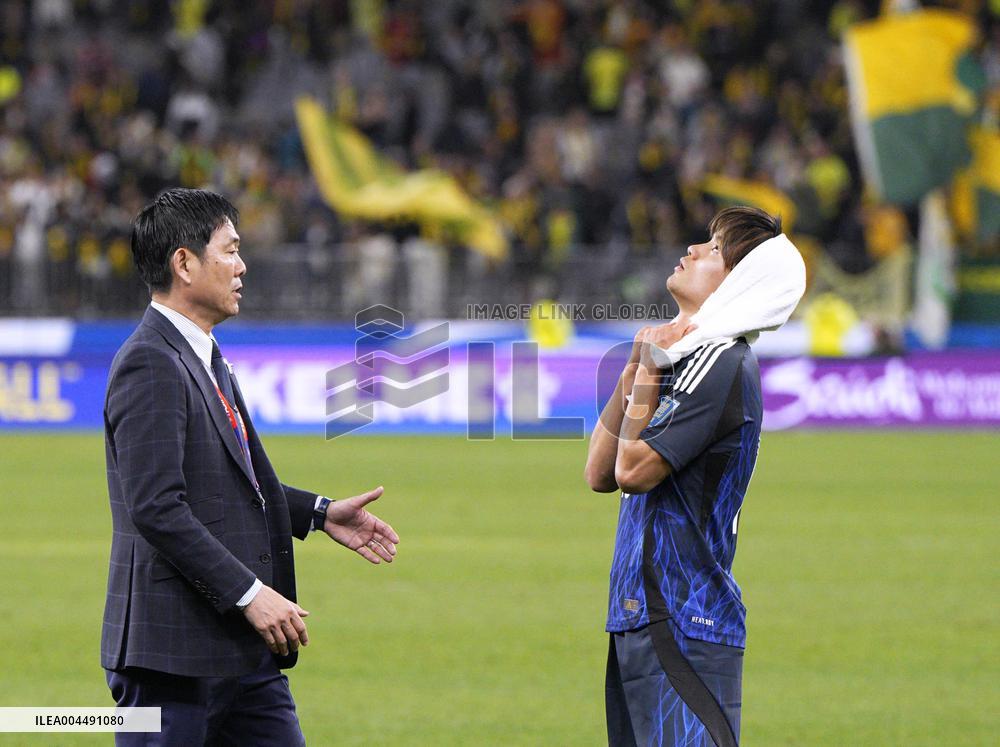 Football: World Cup qualifier between Japan and Australia