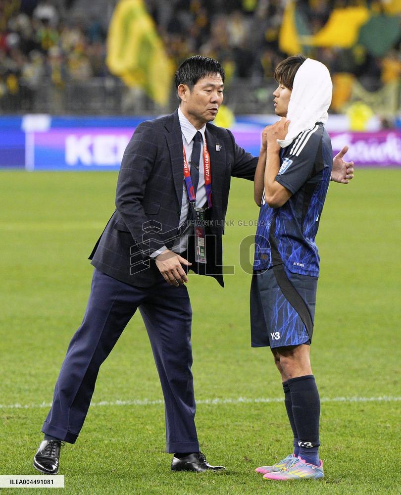 Football: World Cup qualifier between Japan and Australia