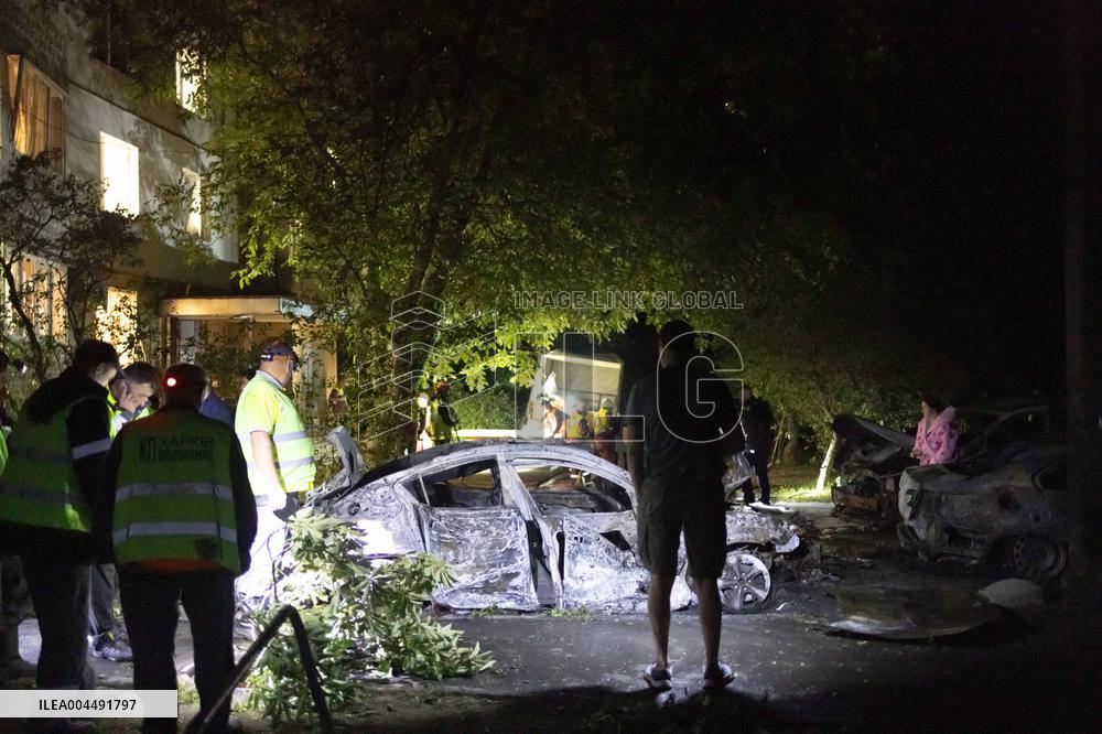 Russian Drone Strike - Kharkiv