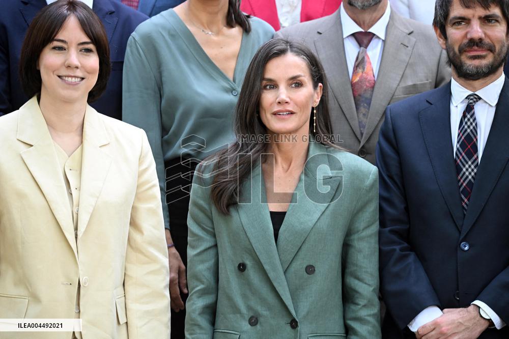 Queen Letizia At Meeting With The Board Of The Student Residence - Madrid