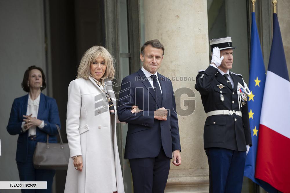Emmanuel and Brigitte Macron Welcomes Lula and Rosangela at Elysee Palace