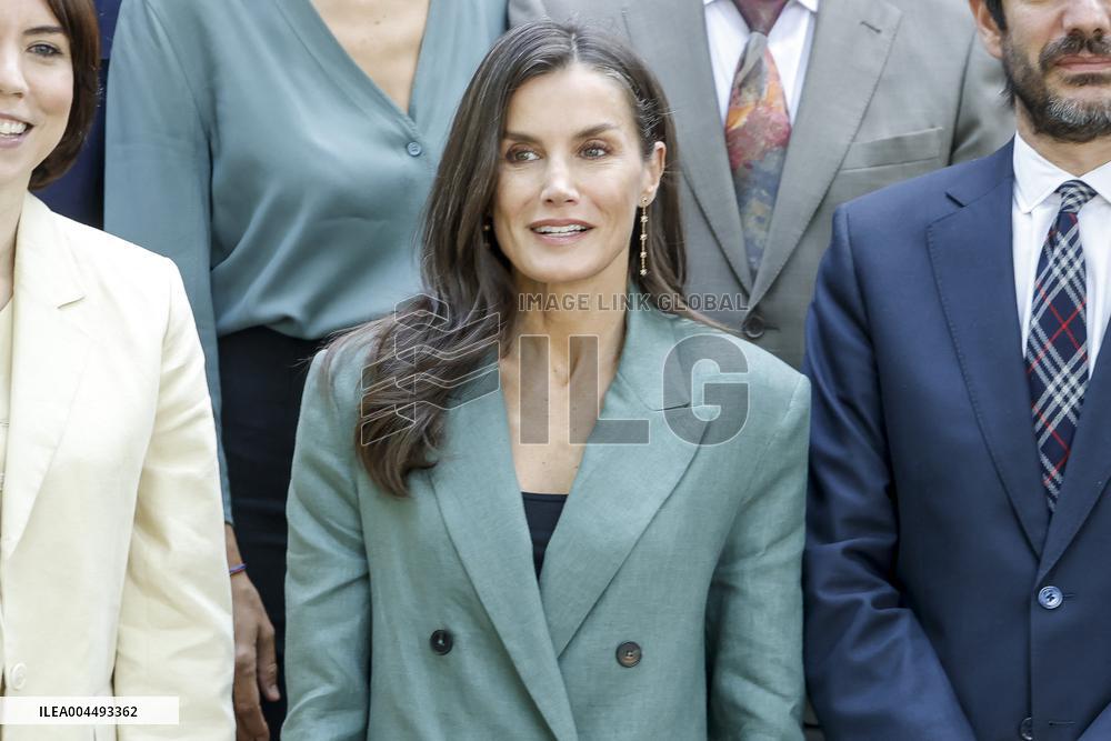 Queen Letizia Attends Meeting with the Board of the Student Residence - Madrid
