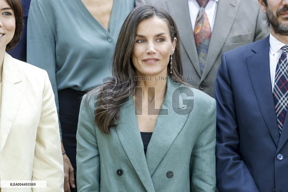 Queen Letizia Attends Meeting with the Board of the Student Residence - Madrid