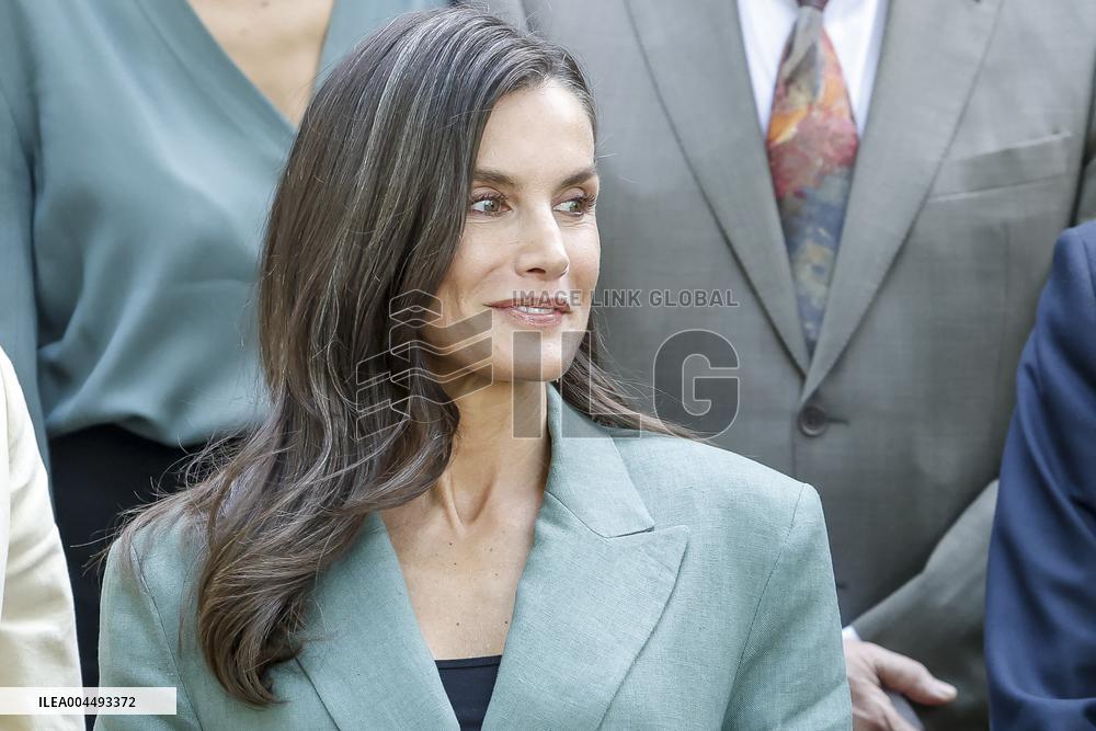 Queen Letizia Attends Meeting with the Board of the Student Residence - Madrid