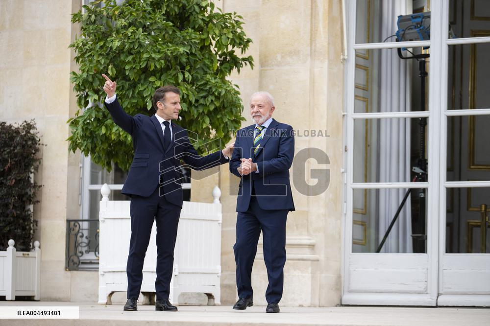 Macron And Lula At The Elysee Palace - Paris