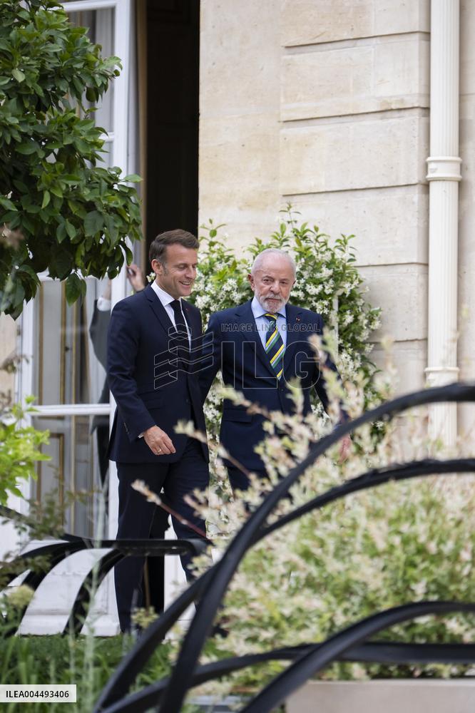 Macron And Lula At The Elysee Palace - Paris