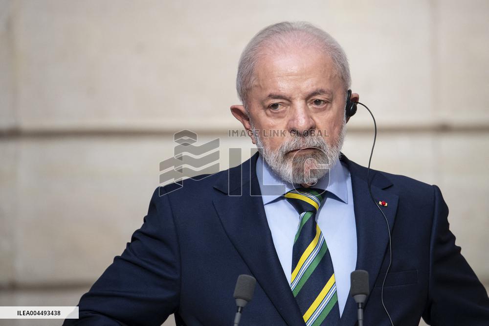 Macron And Lula Press Conference - Paris