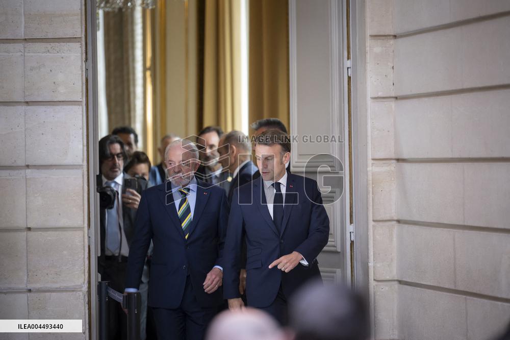 Macron And Lula Press Conference - Paris