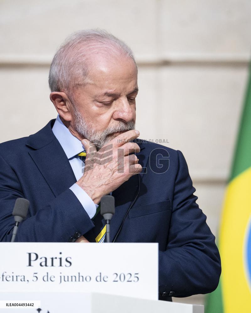 Macron And Lula Press Conference - Paris