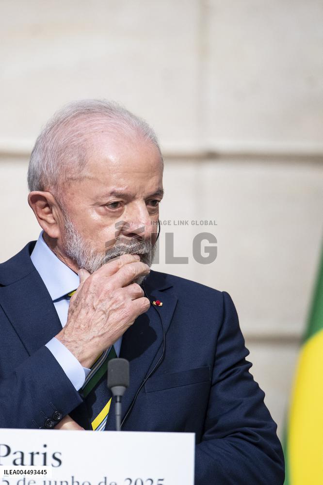 Macron And Lula Press Conference - Paris