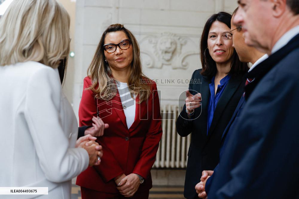 Brigitte Macron and Rosangela Lula da Silva Visit Cite Scolaire Montaigne - Paris
