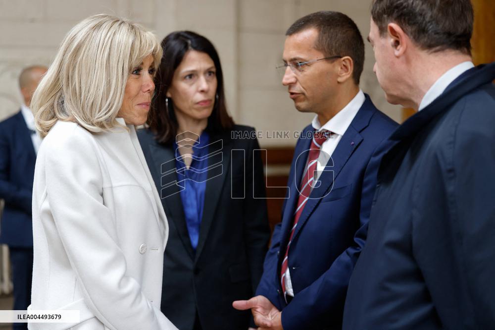 Brigitte Macron and Rosangela Lula da Silva Visit Cite Scolaire Montaigne - Paris