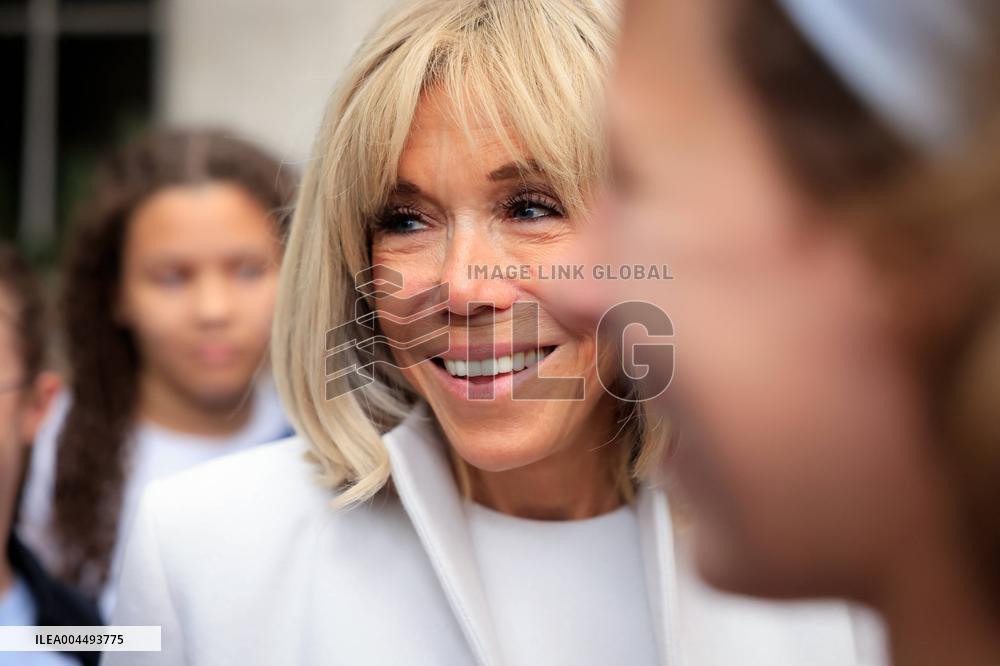 Brigitte Macron and Rosangela Lula da Silva Visit Cite Scolaire Montaigne - Paris
