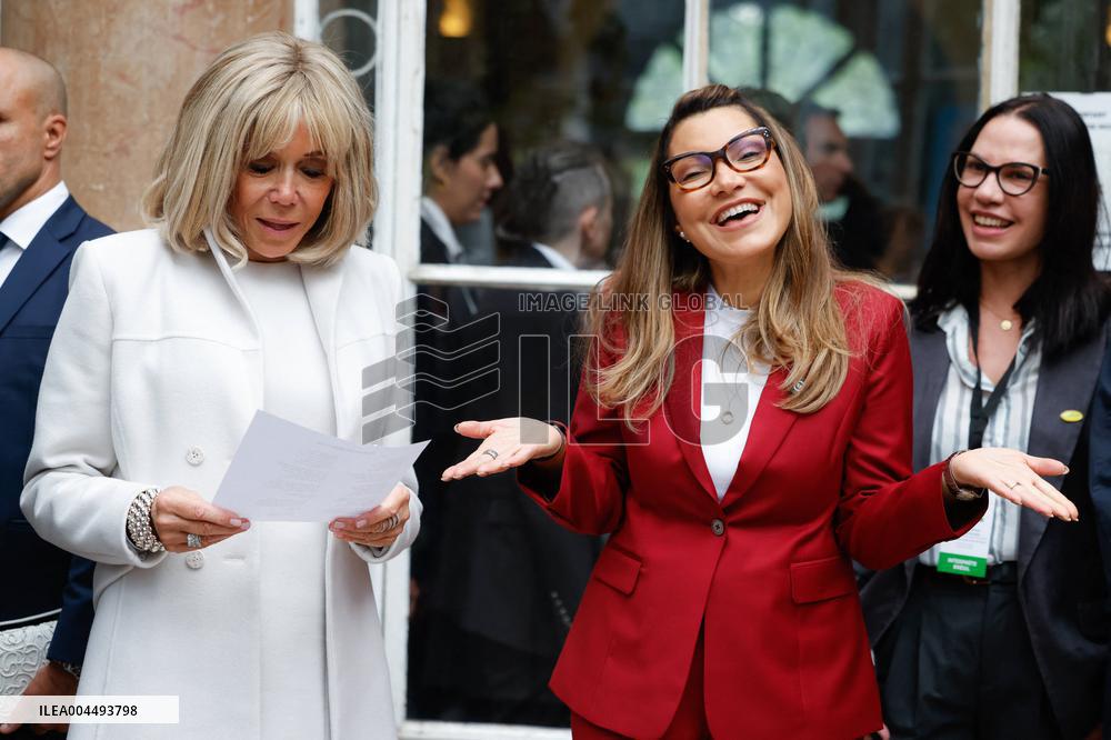 Brigitte Macron and Rosangela Lula da Silva Visit Cite Scolaire Montaigne - Paris