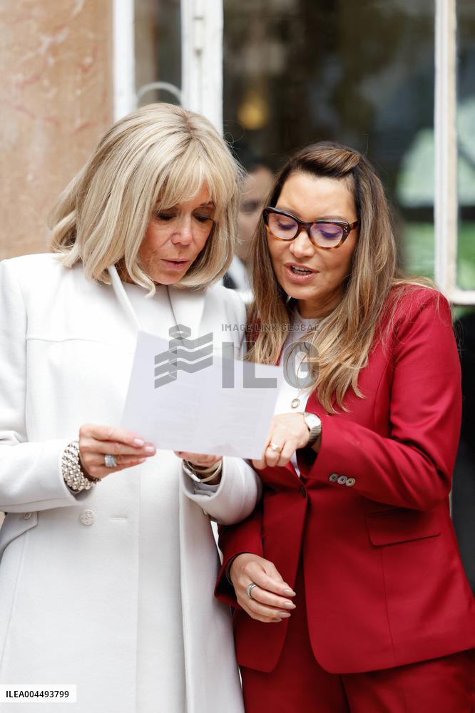 Brigitte Macron and Rosangela Lula da Silva Visit Cite Scolaire Montaigne - Paris