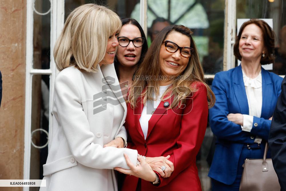 Brigitte Macron and Rosangela Lula da Silva Visit Cite Scolaire Montaigne - Paris